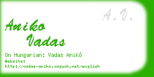 aniko vadas business card